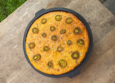 Sweet & Spicy Jalapeño Cornbread with Honey Drizzle