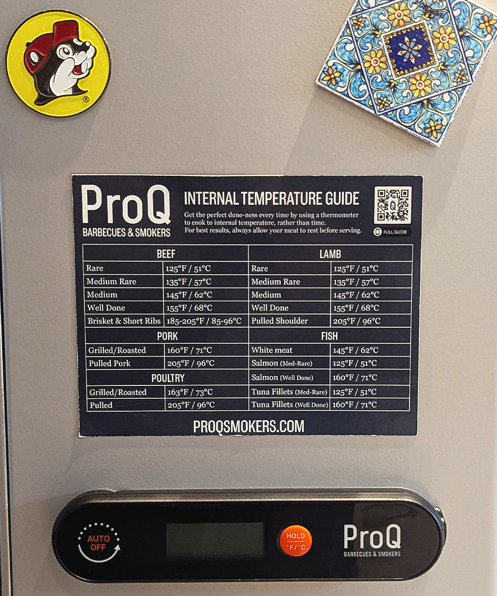 Magnetic Temperature Sticker ProQ Magnetic Temperature Chart | Accessories | ProQ Smokers – ProQ ...