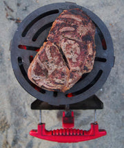 ProQ Afterburner Steak Grill for Chimney Starters with Steak Beach BBQ